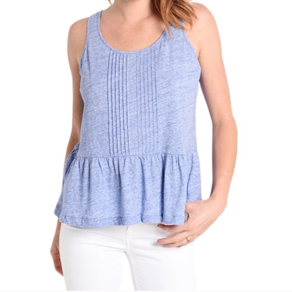 NWT Vinyard Vines Pleated scoop peplum Top Size: L